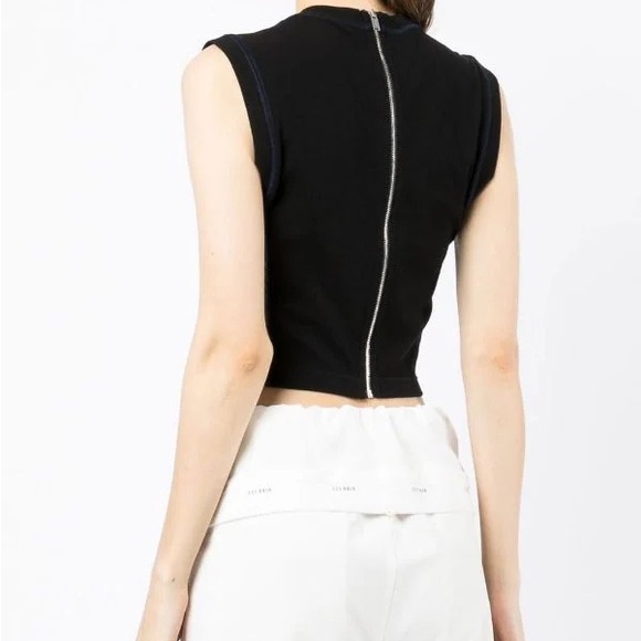 SOLD - Unisex Dion Lee Black Sleeveless Top - Picture 12 of 15